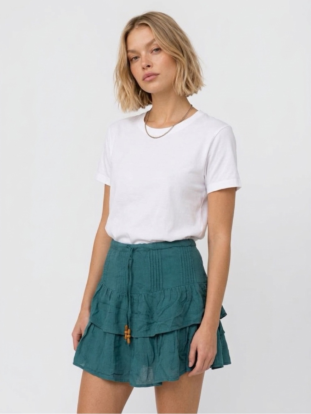 Women’s Teal linen skirt
